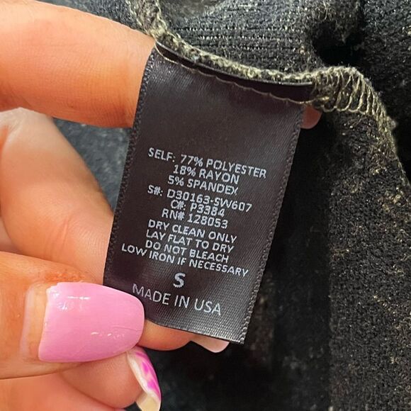 Potters Pot Green Black Sleeveless Open Front Shawl Vest Size S - Picture 4 of 4